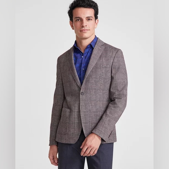 Bar III Men's Slim Fit Sports Coat | Size: 38S | Color: Brown/Gray - Picture 1 of 7